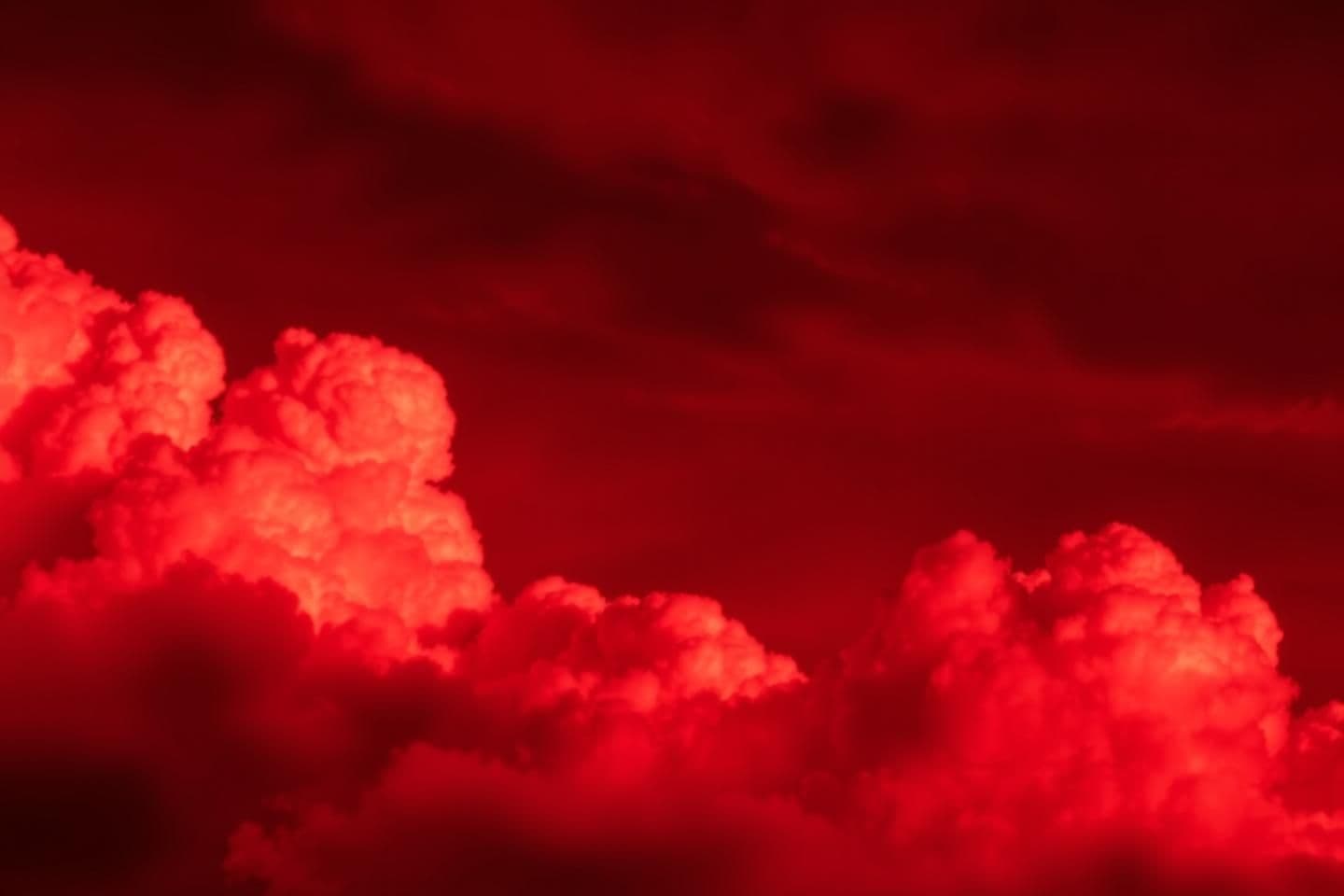 AI generated: On a 12x18 page write colour printer 5rs only in big bold font .and keep page background dark red clouds 