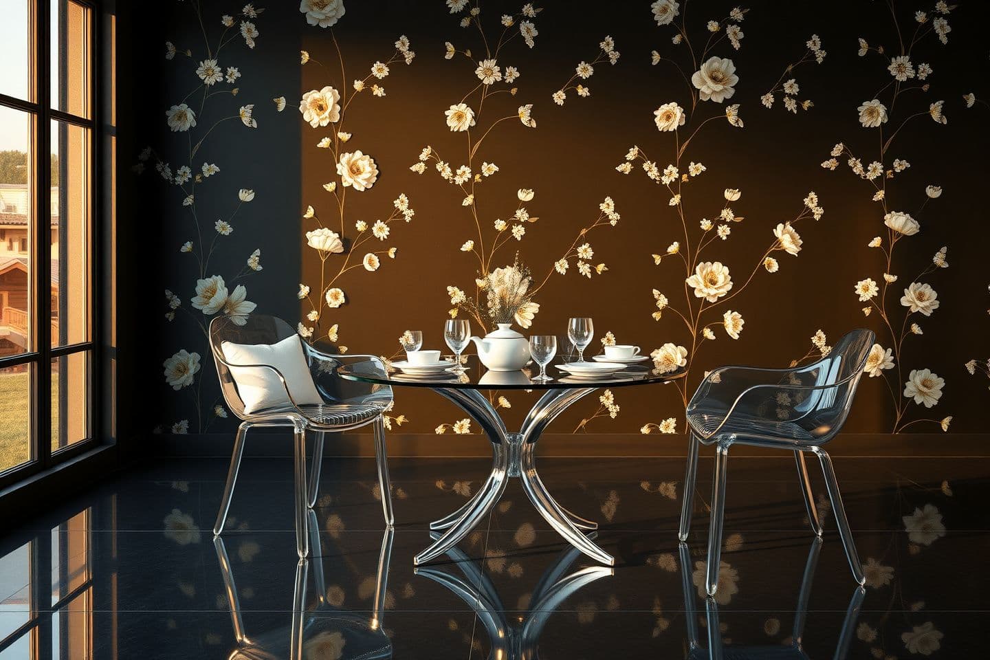 AI generated: Make an image filmed in the full HD landscape with photo quality 8k image that is done in golden hour applying rule of thirds and keep the golden ratio in which the image include