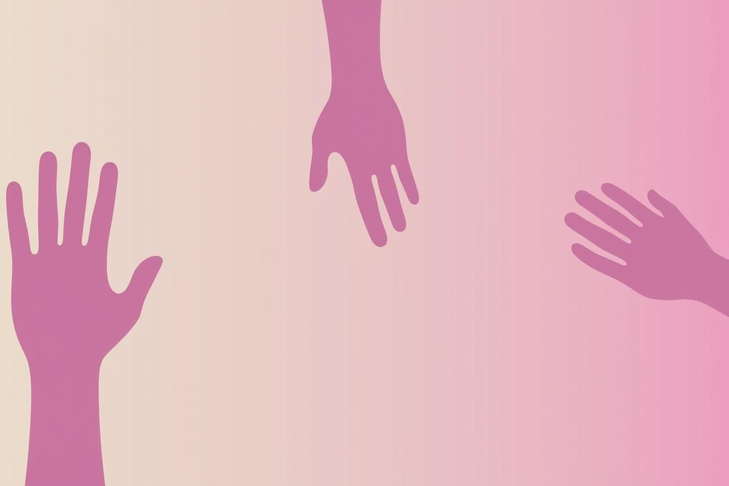 AI generated: {
"prompt": {
"task": "Generate a volunteer-themed background image.",
"style": "Minimalist",
"elements": [
"Silhouettes of hands reaching out to each other",