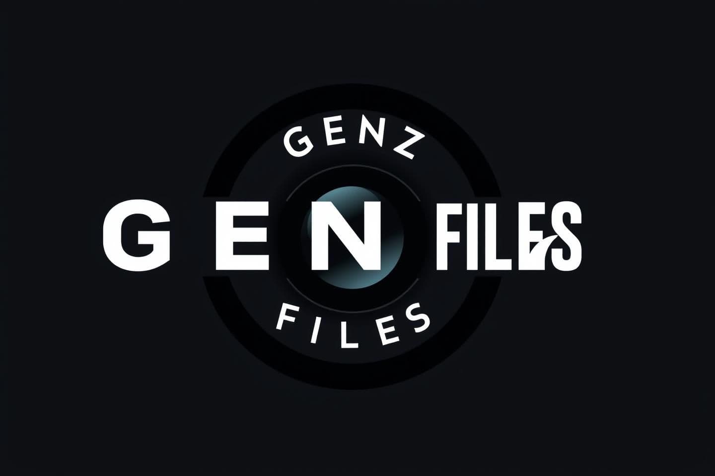 AI generated: Create a breathtaking, high-end cinematic logo for a documentary YouTube channel named "GENZ FILES" that instantly feels like a global media brand, mysterious, intelligent, and unf