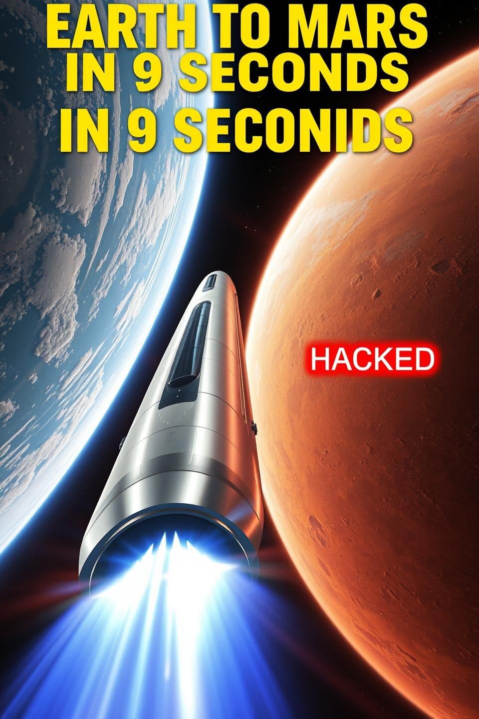 AI generated: 8K ultra-photorealistic vertical 9:16 cinematic thumbnail of a futuristic high-speed space train launching from Earth toward Mars.
Earth on the left side with real ISS-style sate