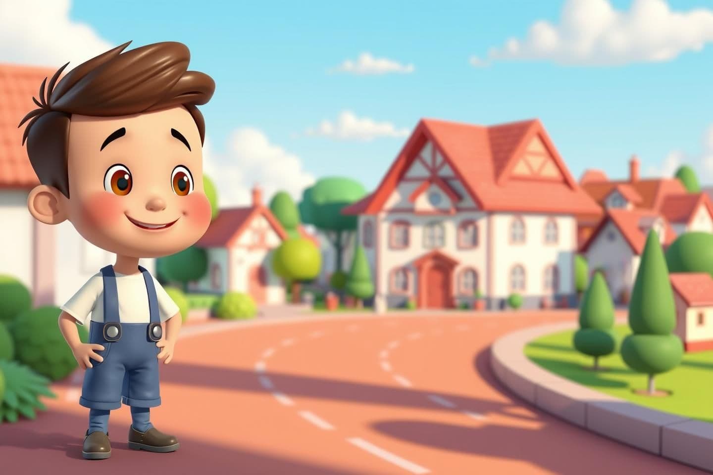 AI generated:
“16:9 YouTube thumbnail in Cratton 3d cartoon animation style.
Soft, clean, colorful cartoon shading.
A cute cartoon boy standing on the left side with a simple happy–friendly e