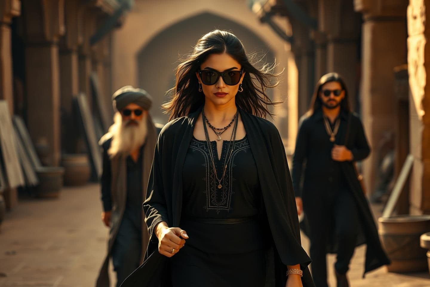 AI generated: I understand you want me to create an image based on the provided prompt.
Here's a detailed image description to fulfill the prompt:
The image depicts a confident woman walking f