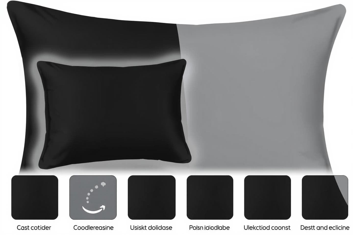 AI generated: Toddler Pillowcase 14x20 Black 100% Soft Egyptian Cotton 500 Thread Count Zipper Closure Soft Breathable Travel Pillow Cover Set of 2 PC Small Pillow case for Kids & Toddlers
Abov