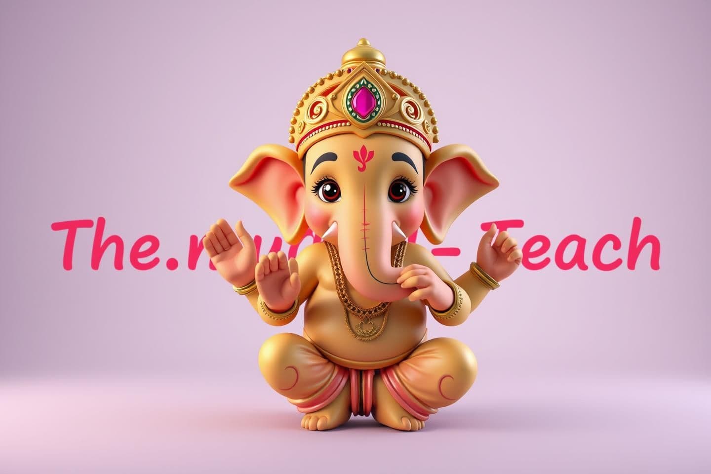 AI generated: “A high-resolution 3D cartoon-style character of Lord Ganesha, designed with vibrant colors and smooth stylized textures. Cute, expressive features with a friendly divine look. Sof