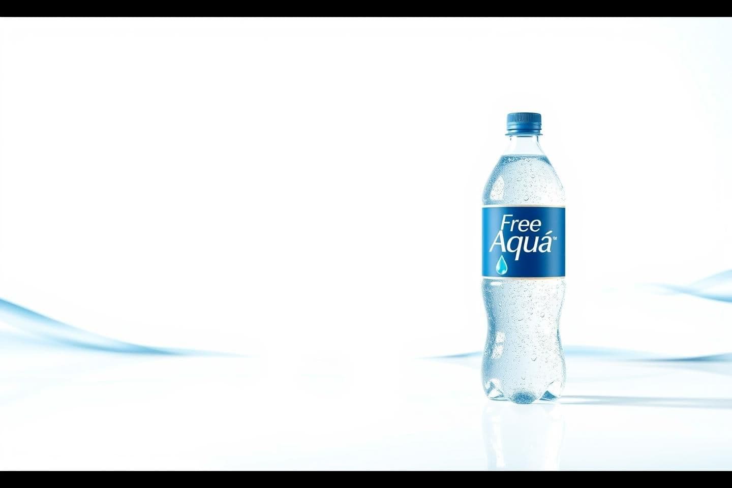 AI generated: A premium, elegant Facebook cover page for a water brand named “Free Aqua”. Use a bright, light background with soft gradients of white, sky-blue, and aqua. Place a stylish 250ml w