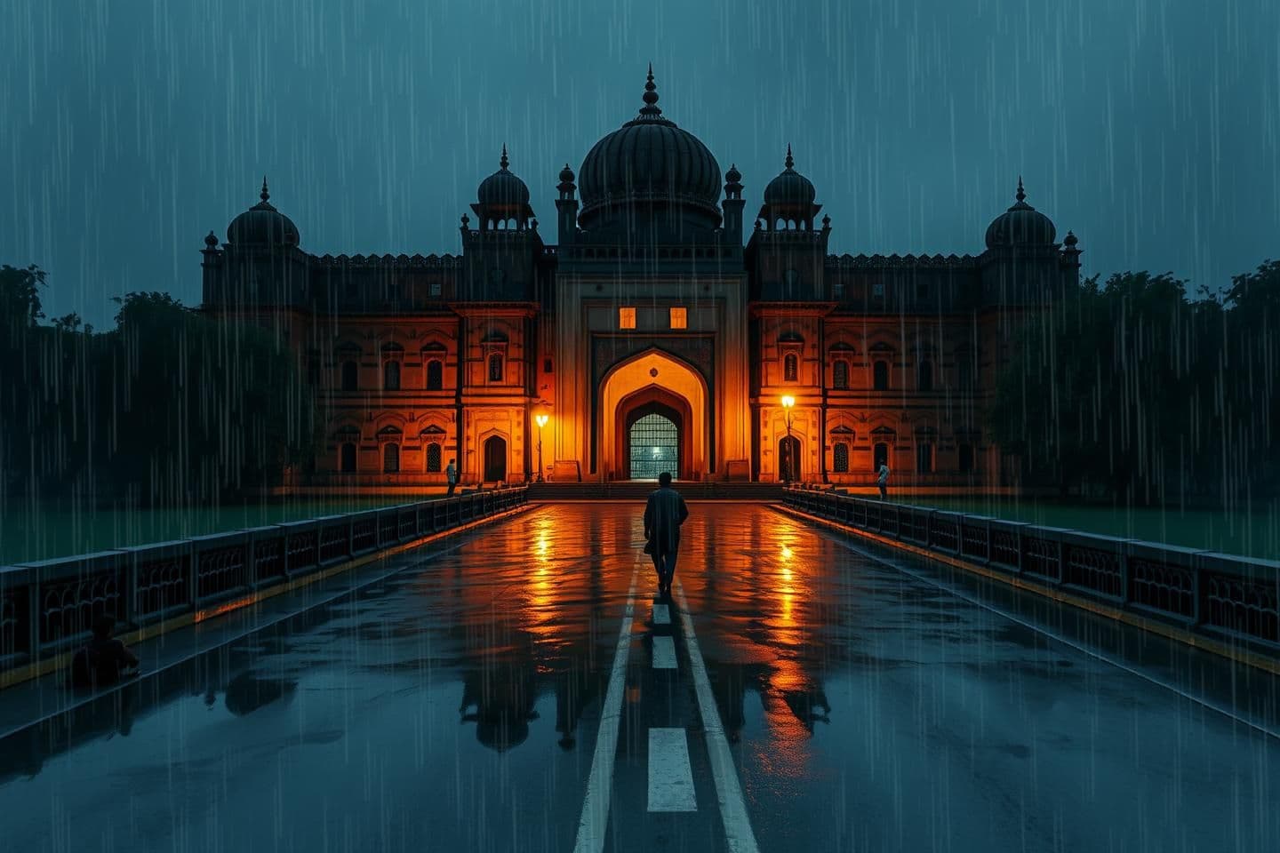 AI generated: IMPORTANT: Generate with all text in Hindi script only.
“My name is Aarav…
I go to places—where people never set foot again.
Today I'm going… Shaniwarwada.”
[Thunder strike | Cam