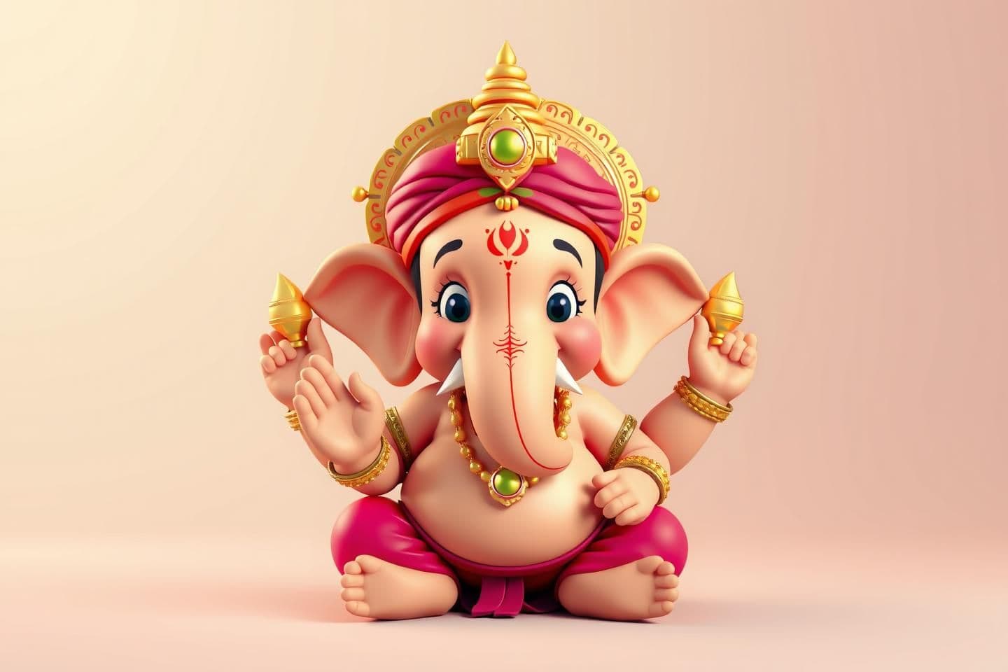 AI generated: “A high-resolution 3D cartoon-style character of Lord Ganesha, designed with vibrant colors and smooth stylized textures. Cute, expressive features with a friendly divine look. Sof