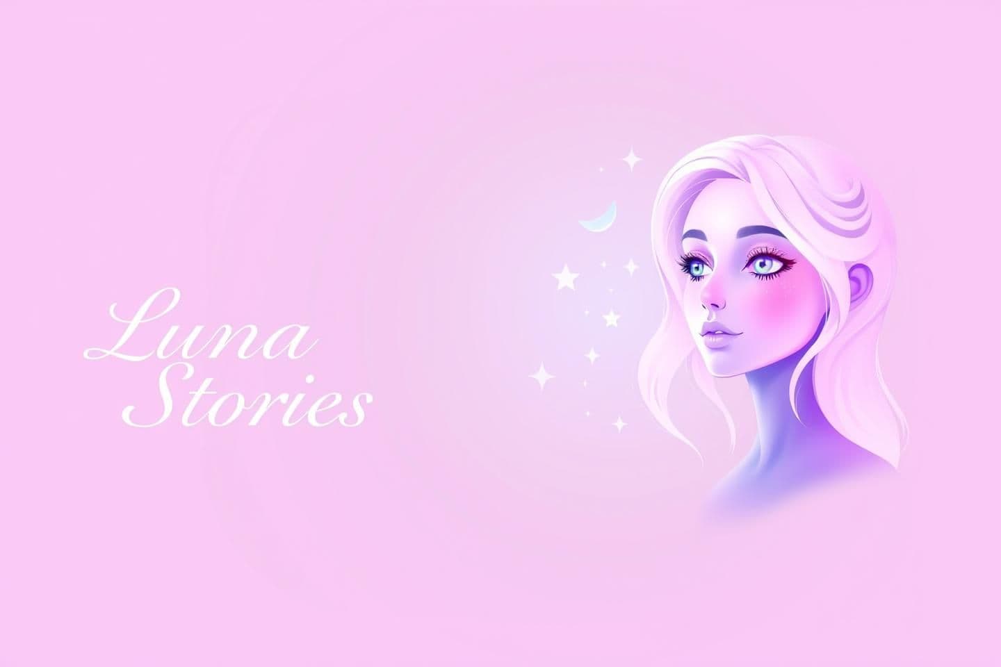 AI generated: “Create a 2560×1440 YouTube banner in soft pastel colors. Use baby pink, lavender, and moonlit blue gradients. Add a dreamy feminine AI avatar on the right side with soft glow, glo