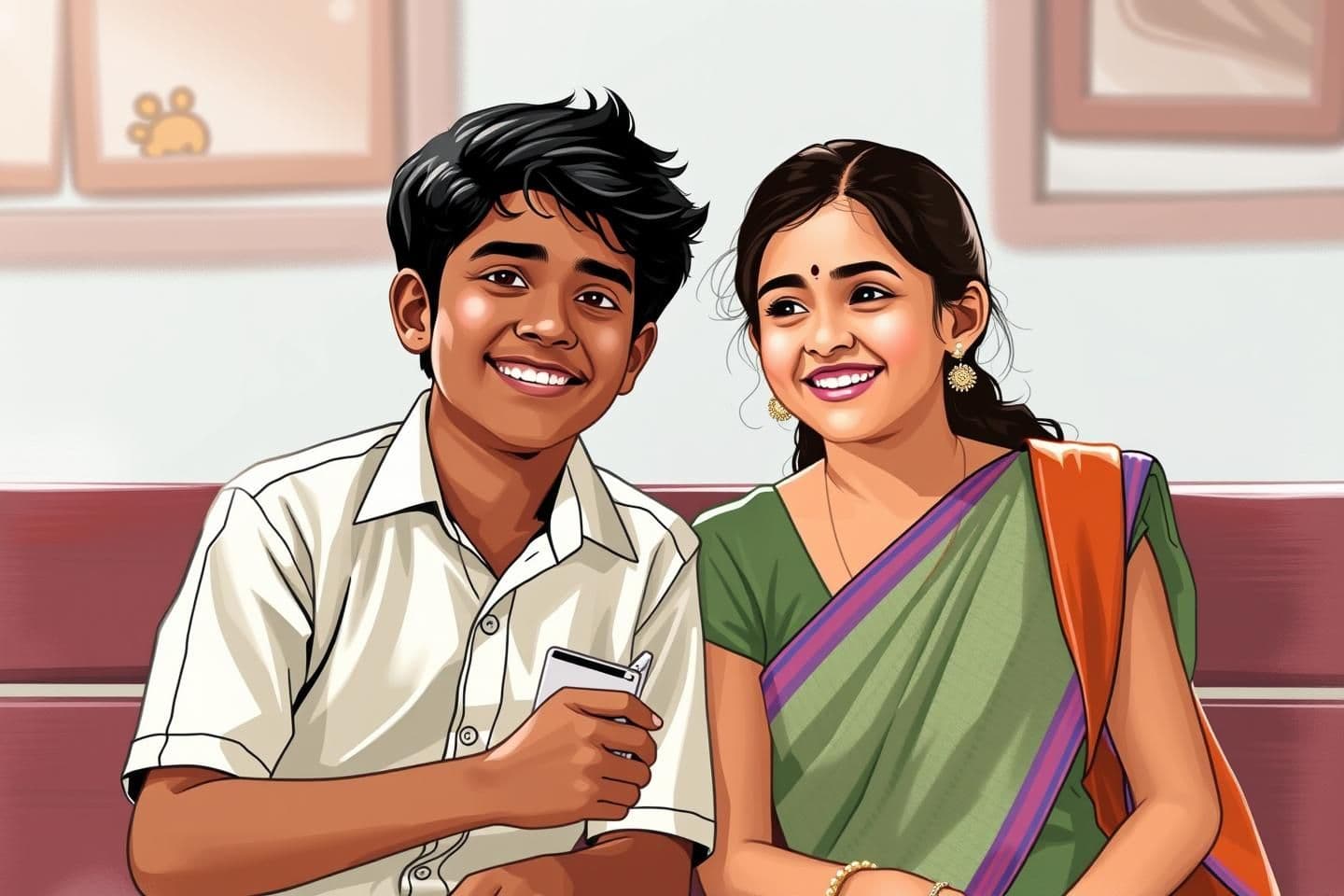 AI generated: Please make gible images for the following scene
From the very first day of school, Arjun and Nisha were inseparable.
They played together, studied together, laughed together…
Two