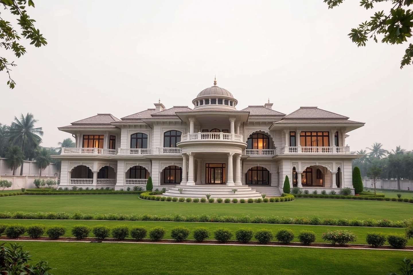 AI generated: IMPORTANT: Generate with all text in Hindi script only. Below is a complete price estimate for your entire home (50 kilos of land, 10 floors, all facilities, and 30 staff salaries)