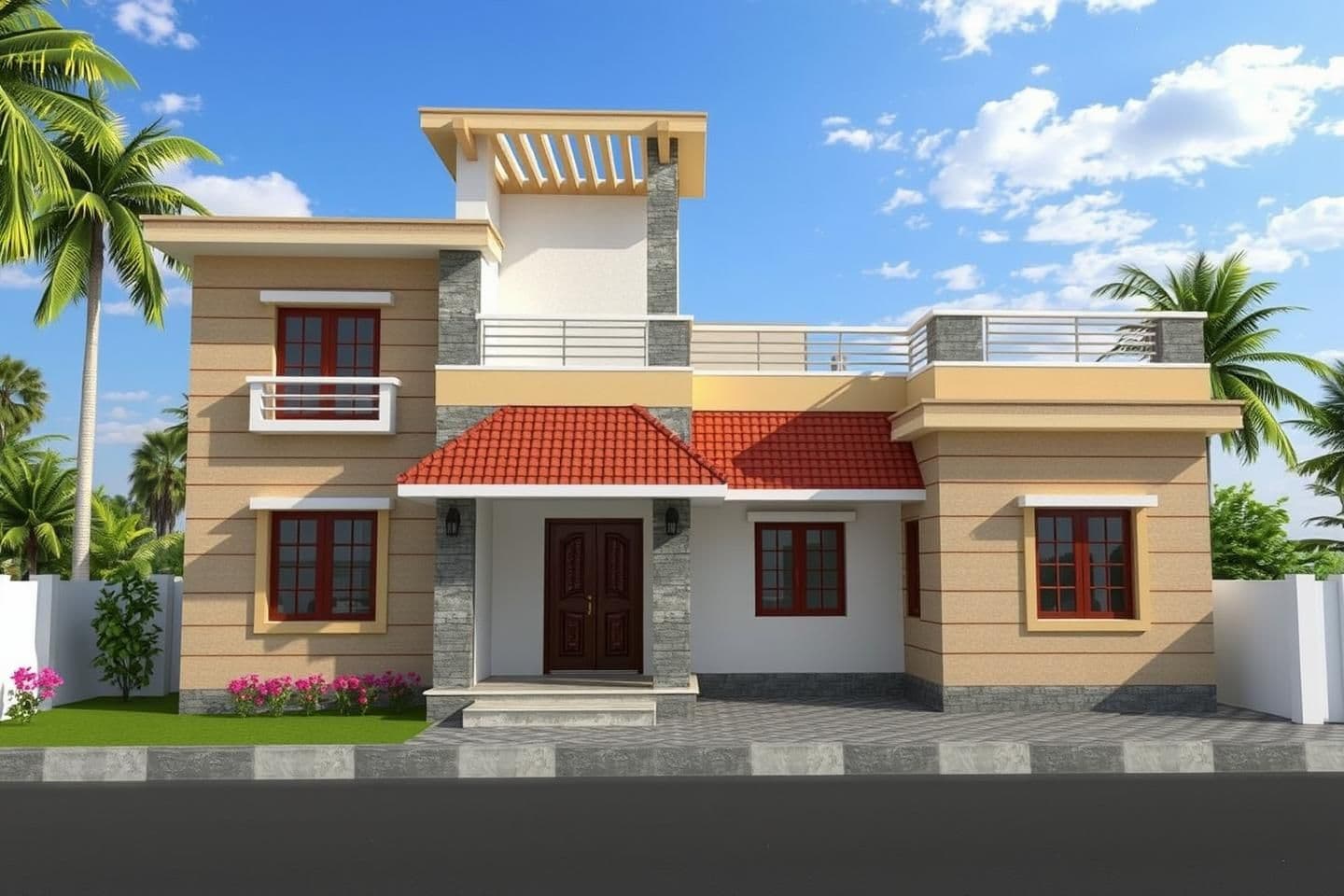 AI generated: I want a house plan of 21*54 square feet. 21 feet on the east and west side and 54 feet north and south side. Road on the eastern side .On the ground floor I want a small car or b