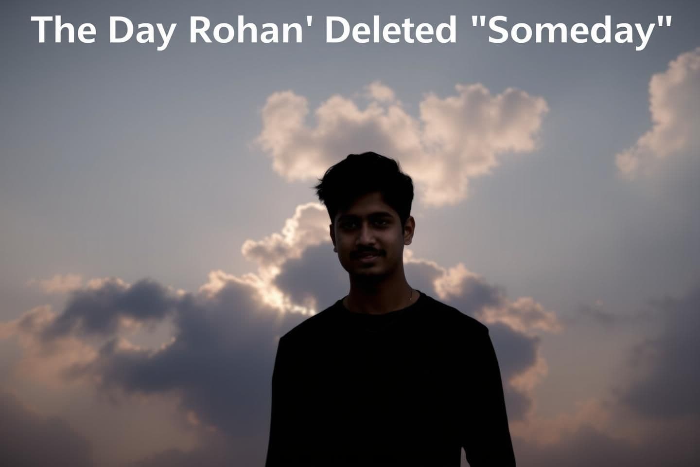 AI generated: IMPORTANT: Generate with all text in Hindi script only. Title: “The Day Rohan Deleted ‘Someday’”
Message: Your life changes the moment you stop saying “Someday” and start taking ac