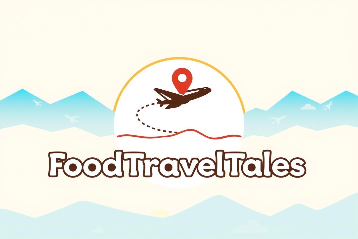 AI generated: "Create a vibrant, energetic logo for a brand called FoodTravelTales.
Include a stylized airplane, a location pin, and a dotted navigation line connecting them to symbolize a trave
