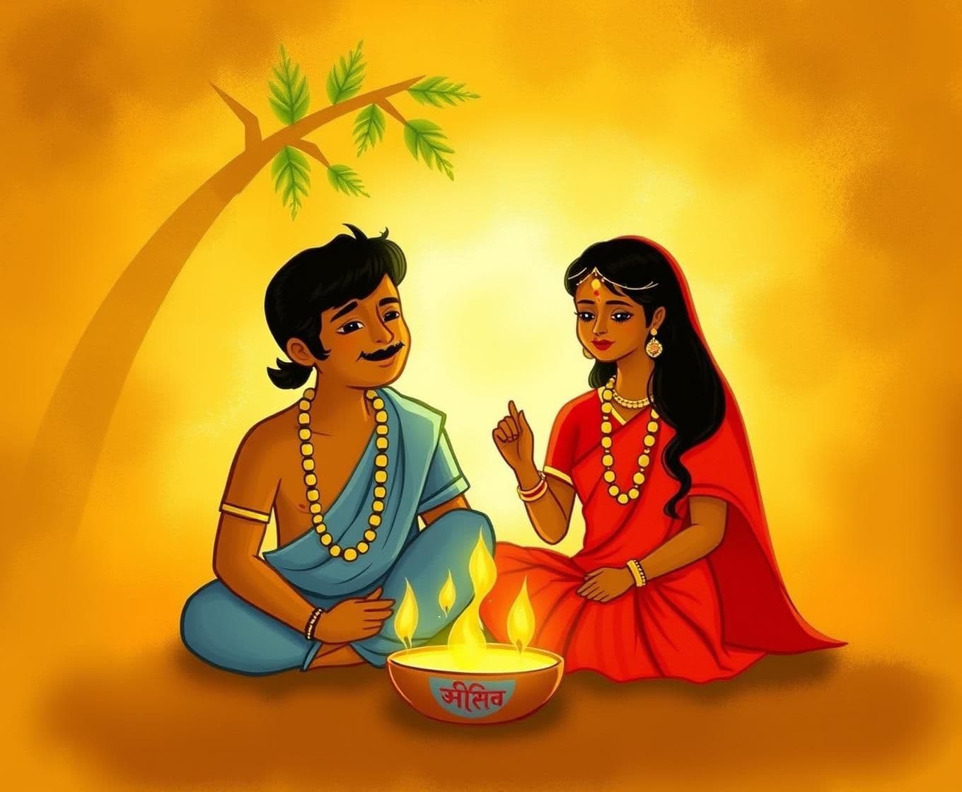 AI generated: रामू और उसकी चमत्कारी गाय
रामू का प्रेम और लक्ष्मी की सादगी (Ramu's Love and Lakshmi's Simplicity)
एक छोटे से गाँव में रामू नाम का एक सीधा-सादा किसान रहता था। वह अपनी पत्नी और बच्च