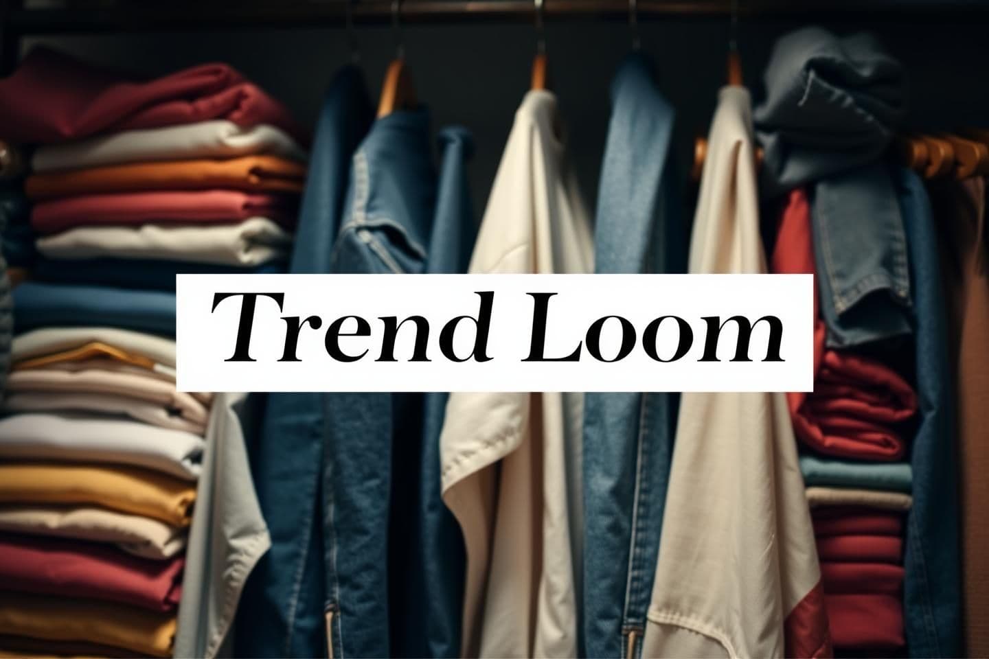 AI generated: Create a stylish logo for a clothing brand named ‘Trend Loom’. The text ‘Trend Loom’ should be written in elegant, modern typography, centered in the image. The background should b