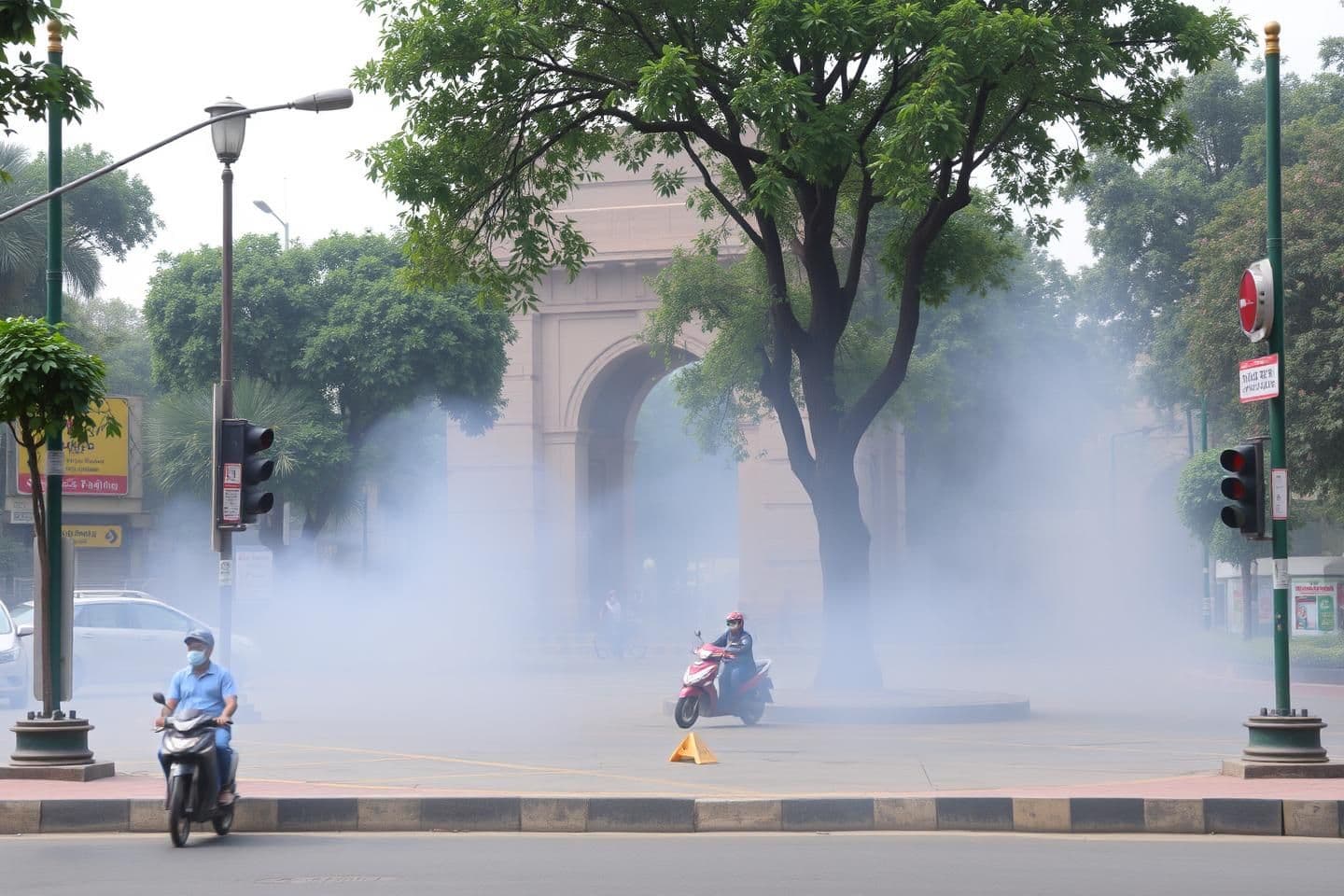 AI generated: IMPORTANT: Generate with all text in Hindi script only. Delhi's air quality has again reached dangerous levels, prompting a decision to shift schools to online classes.
Experts say